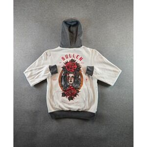 Sullen Art Collective Hoodie Mens S Ivory Native Roses Defend Love Sweatshirt